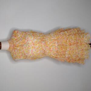 NWOT 1.State Women's Peach/Yellow Floral Dress Size Medium
